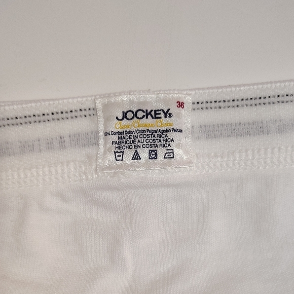 1 Pair Jockey Men's Classic White Briefs Sz 36 - Picture 3 of 4